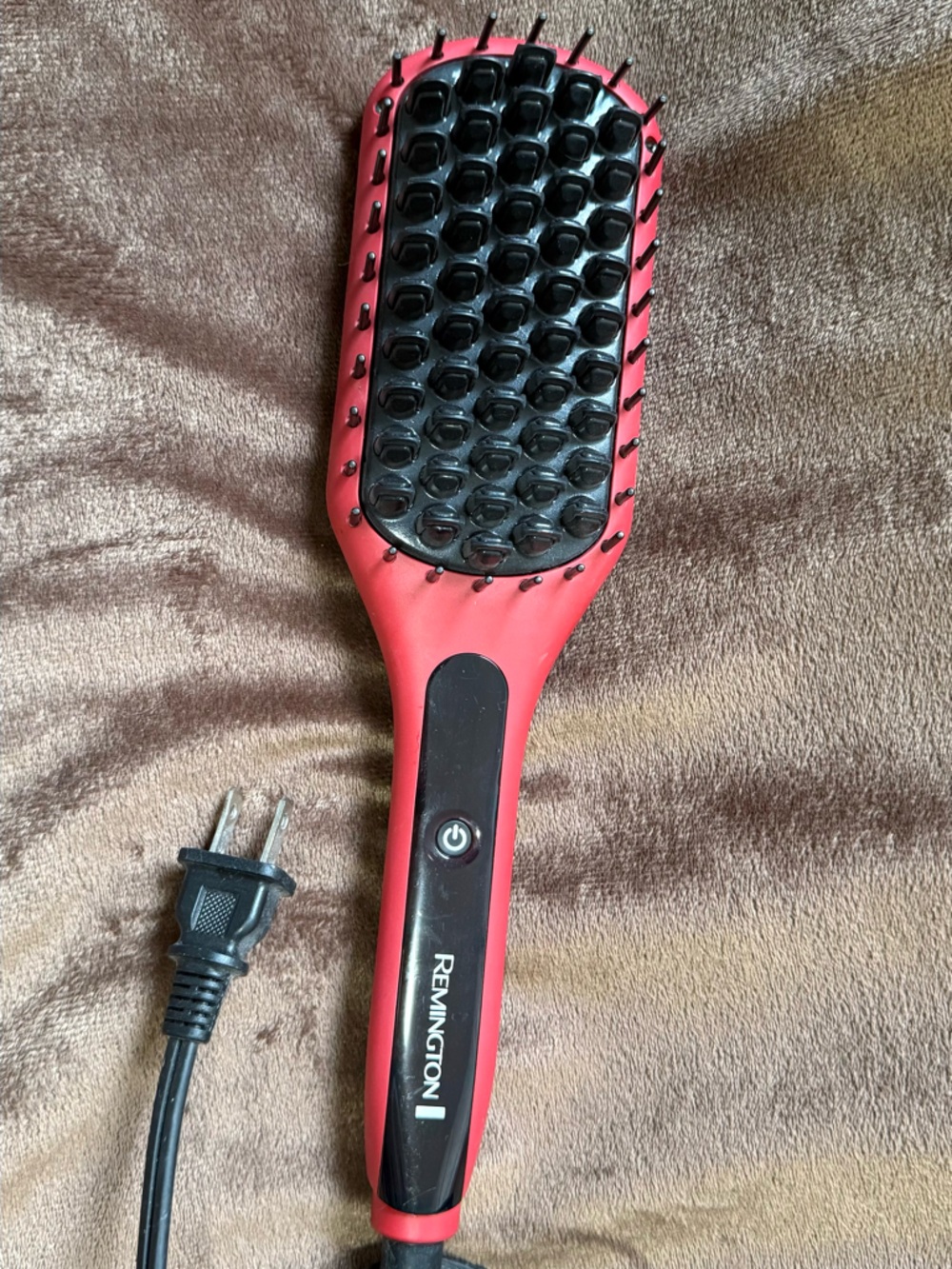 Remington Electric Straightening Brush Pro Heated Ceramic Red EUC